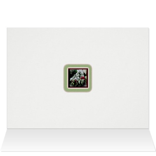 Fuchsia-kerstWenskaart - rood (Binnen Horizontaal (Boven))