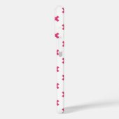 Fuchsia kruissteken op wit Case-Mate iPhone case (Achterkant / Links)