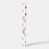 Fuchsia kruissteken op wit Case-Mate iPhone case (Achterkant / Rechts)