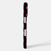 Fuchsia kruissteken op zwart Case-Mate iPhone case (Achterkant / Rechts)
