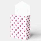 Fuchsia kruisstift wit bedankdoosjes (Geopend)