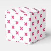 Fuchsia kruisstift wit bedankdoosjes (Voorkant Zijde)