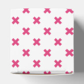 Fuchsia kruisstift wit bedankdoosjes (Bovenkant)