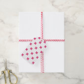 Fuchsia kruisstift wit cadeaulabel (Met Touw)