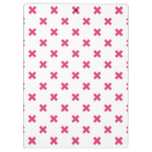 Fuchsia kruisstift wit klembord (Achterkant)