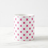 Fuchsia kruisstift wit koffiemok (Center)