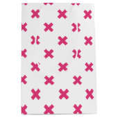 Fuchsia kruisstift wit medium cadeauzakje (Voorkant)