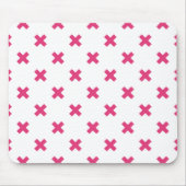 Fuchsia kruisstift wit muismat (Voorkant)