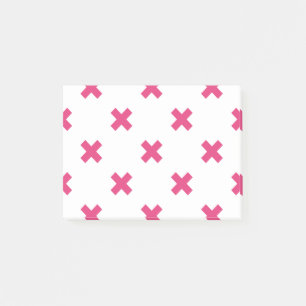 Fuchsia kruisstift wit post-it® notes