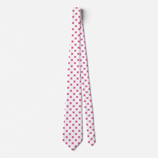 Fuchsia kruisstift wit stropdas (Voorkant)