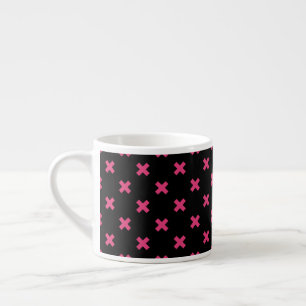 Fuchsia kruisstift zwart espresso kop