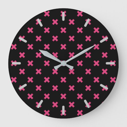 Fuchsia kruisstift zwart grote klok (Voorkant)
