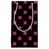 Fuchsia kruisstift zwart klein cadeauzakje (Voorkant)