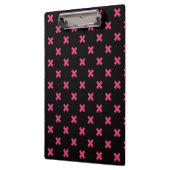 Fuchsia kruisstift zwart klembord (Links)
