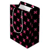 Fuchsia kruisstift zwart medium cadeauzakje (Achterkant Gekanteld)