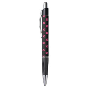 Fuchsia kruisstift zwart pen