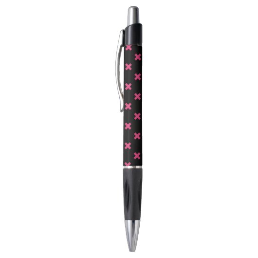 Fuchsia kruisstift zwart pen (Top (Verticaal))