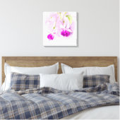 Fuchsia kunst bloem paarse roze canvas print (Insitu (Slaapkamer))