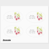 Fuchsia-labels Ovale Sticker (Vel)