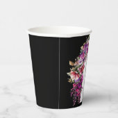 Fuchsia Lavendel Bloemboog Bruidsdouche Papieren Bekers (Rechts)