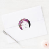 Fuchsia Lavendel Bloemensprookje Bruidsdouche Ronde Sticker (Envelop)