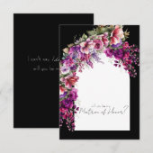 Fuchsia Lavender Floral Arch Bridal Party Voorstel Kaart (Voorkant / Achterkant)