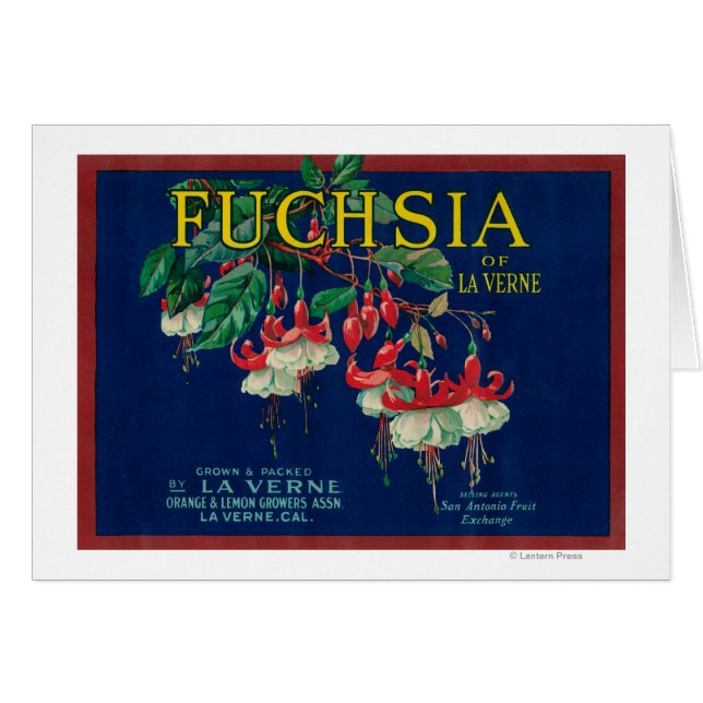 Fuchsia Lemon LabelLa Verne, CA (Voorkant Horizontaal)