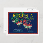 Fuchsia Lemon LabelLa Verne, CA Briefkaart (Voorkant / Achterkant)