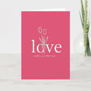 Fuchsia Liefde Tulp Kunstkaart Kaart