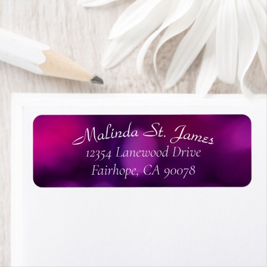 Fuchsia Light Moderne Return Address Label (Insitu)