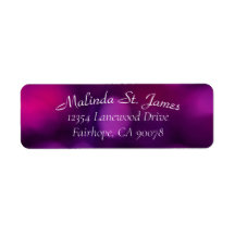 Fuchsia Light Moderne Return Address Label