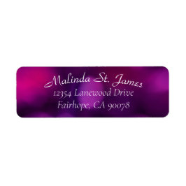 Fuchsia Light Moderne Return Address Label