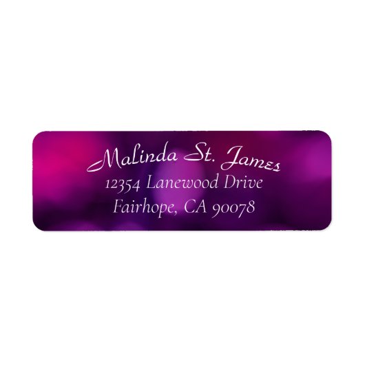 Fuchsia Light Moderne Return Address Label (Voorkant)