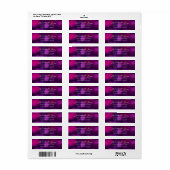 Fuchsia Light Moderne Return Address Label (Full Sheet)
