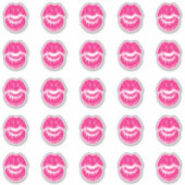 Fuchsia Lipstick Kiss Marks Sticker (Voorkant)