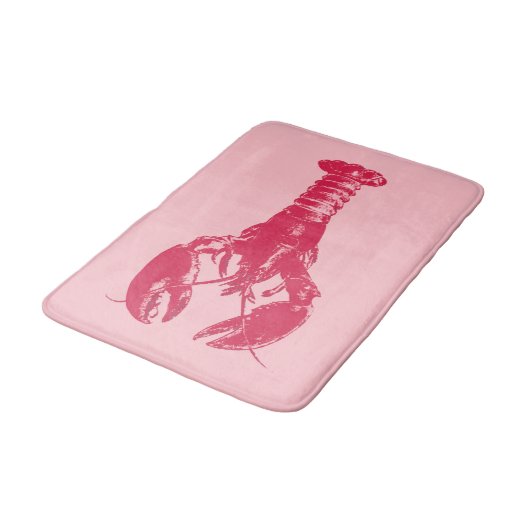 Fuchsia Lobster on Light Pink Badmat (Gekanteld)