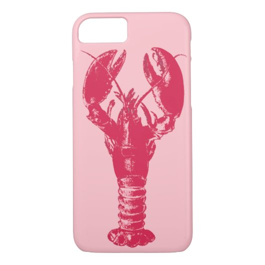 Fuchsia Lobster on Light Pink Case-Mate iPhone Case (Achterkant)