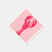 Fuchsia Lobster on Light Pink Servet (Hoek)