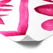 Fuchsia magenta citroen vrijgezellenfeest welkomst poster (Hoek)