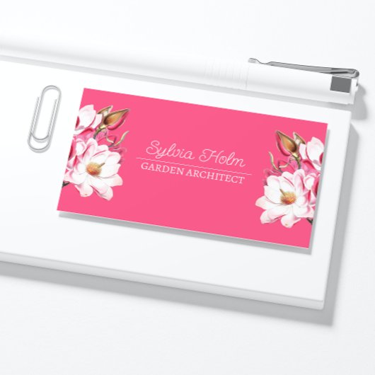 Fuchsia Magenta Magnolia Botanische naam Visitekaartje
