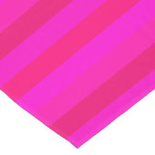 Fuchsia, Magenta, Rood & Roze Horizontale Strepen Lange Tafelloper (Hoek)