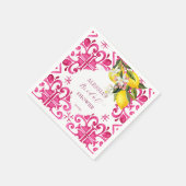 Fuchsia Majolica magenta tegels bruidsshowers Servet (Hoek)