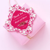 Fuchsia Majolica magenta tegels gepersonaliseerd Bedankjes Labels
