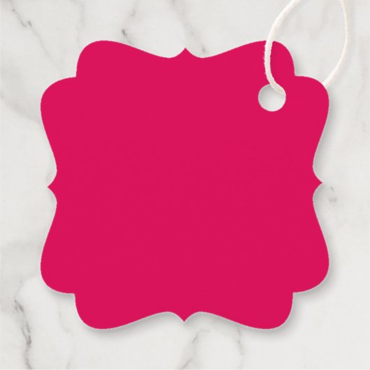 Fuchsia Majolica magenta tegels gepersonaliseerd Bedankjes Labels (Achterkant)