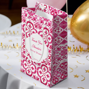 Fuchsia Majolica magenta tegels gepersonaliseerd Klein Cadeauzakje