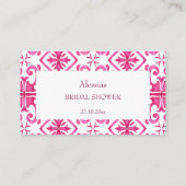 Fuchsia Majolica magenta tegels vrijgezellenfeest Plaatskaartje (Achterkant)