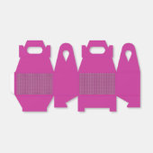 Fuchsia met mini diamantpatroon bedankdoosjes (Uitgevouwen)