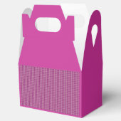 Fuchsia met mini diamantpatroon bedankdoosjes (Geopend)