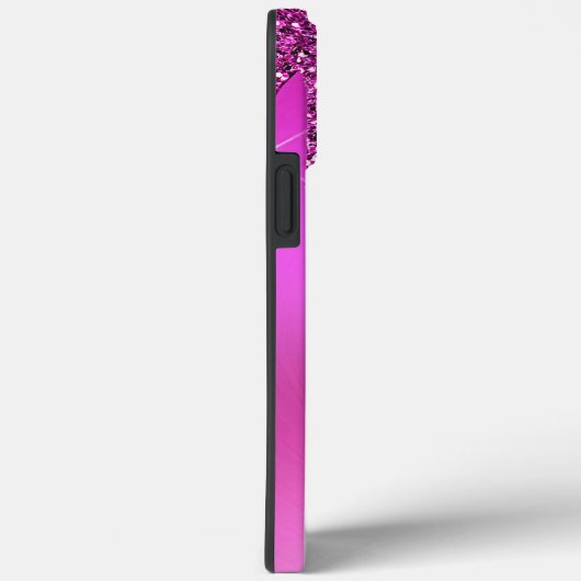 Fuchsia Metallic Dripping Glitter Stijlvol Case-Mate iPhone Case (Achterkant / Rechts)
