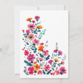 Fuchsia Mexicaanse bloemen Cinco de Mayo Fiesta Kaart (Achterkant)